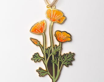 Papavero della California, ornamento natalizio – fiore dello stato della California