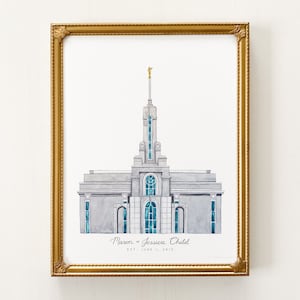 Timpanogos Temple Watercolor, Timpanogos Temple Print, Timpanogos Watercolor Temple, Timpanogos Temple Art Print, Timpanogos Temple Art