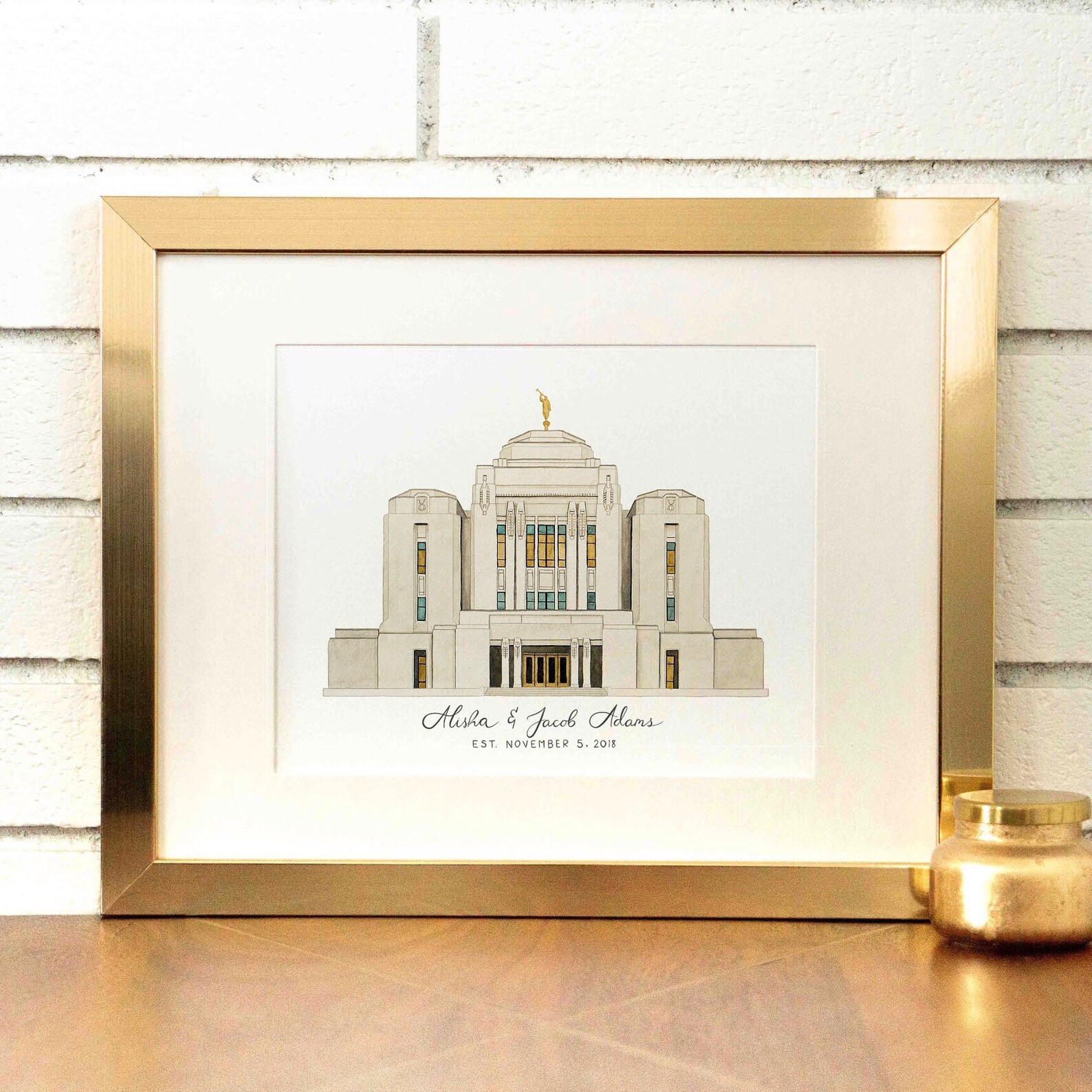 Meridian Temple Watercolor Meridian Temple Print Meridian Etsy
