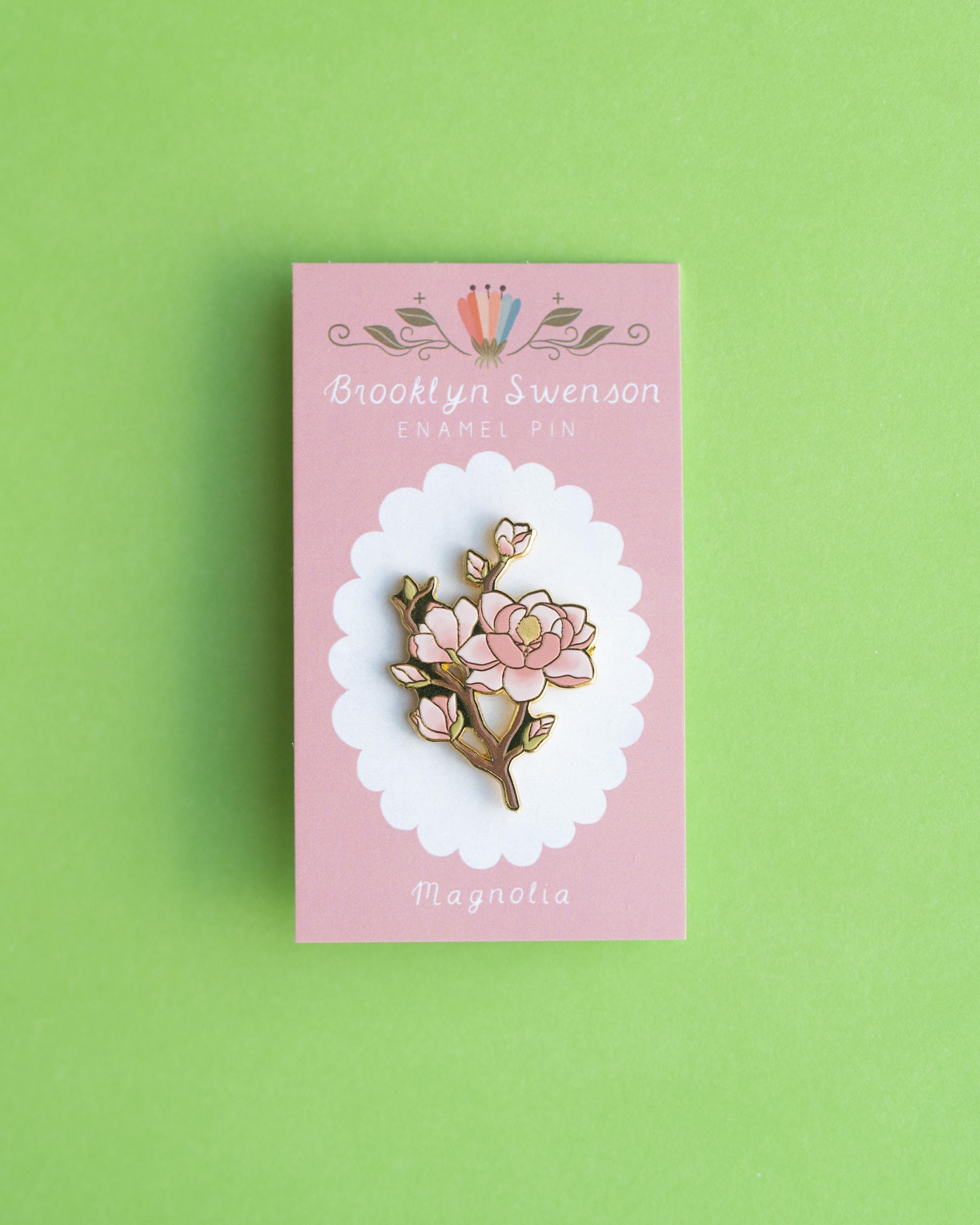 マグノリアハードエナメルピン – ミシシッピ州の州花 - Etsy 日本