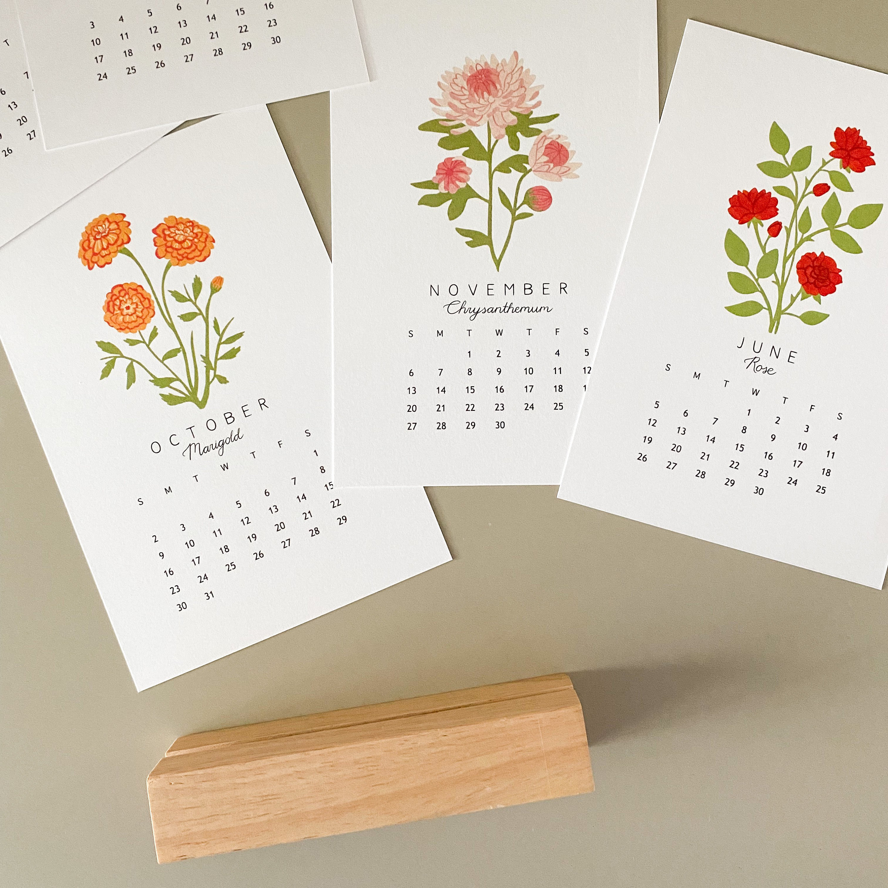 2023 Birth Flower Desk Calendar 2023 Mini Calendar Small - Etsy UK