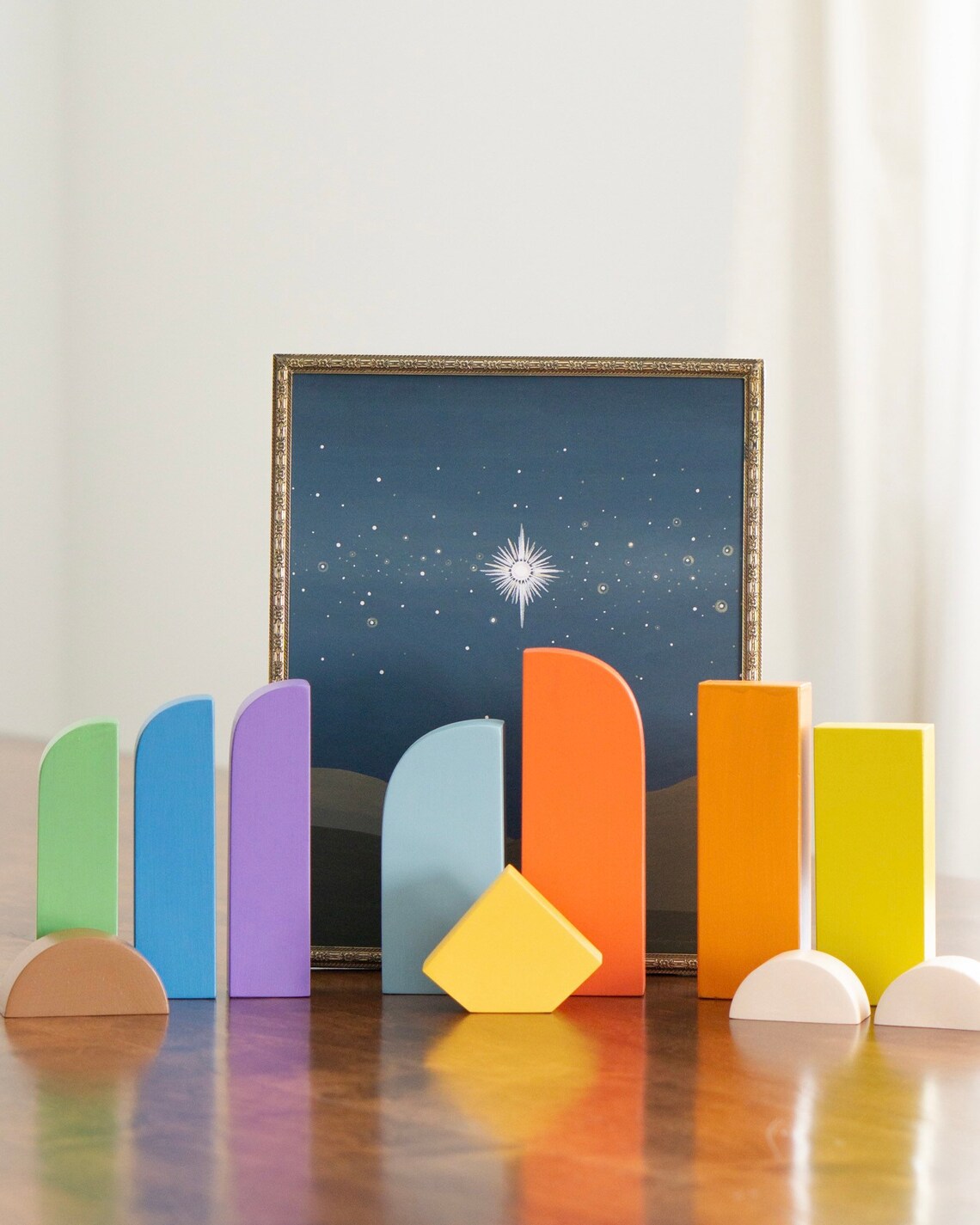 Modern Nativity Set Modern Wood Nativity Set Minimalist Etsy
