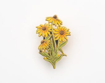 Black-Eyed Susan Hard Enamel Pin – State Flower of Maryland