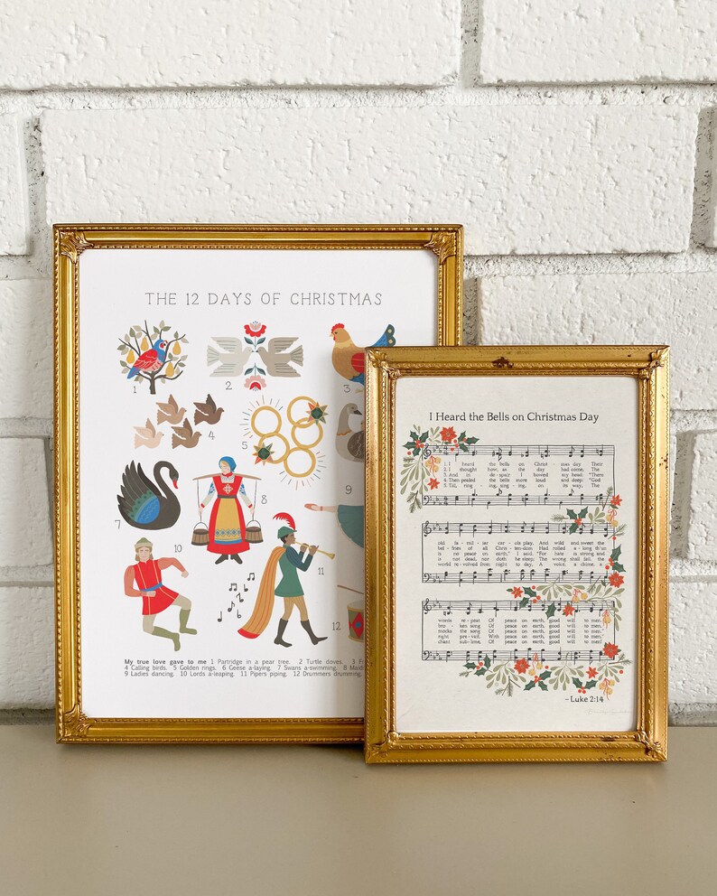 I Heard the Bells Art Print | Christmas Music, Colorful Christmas Decor ...