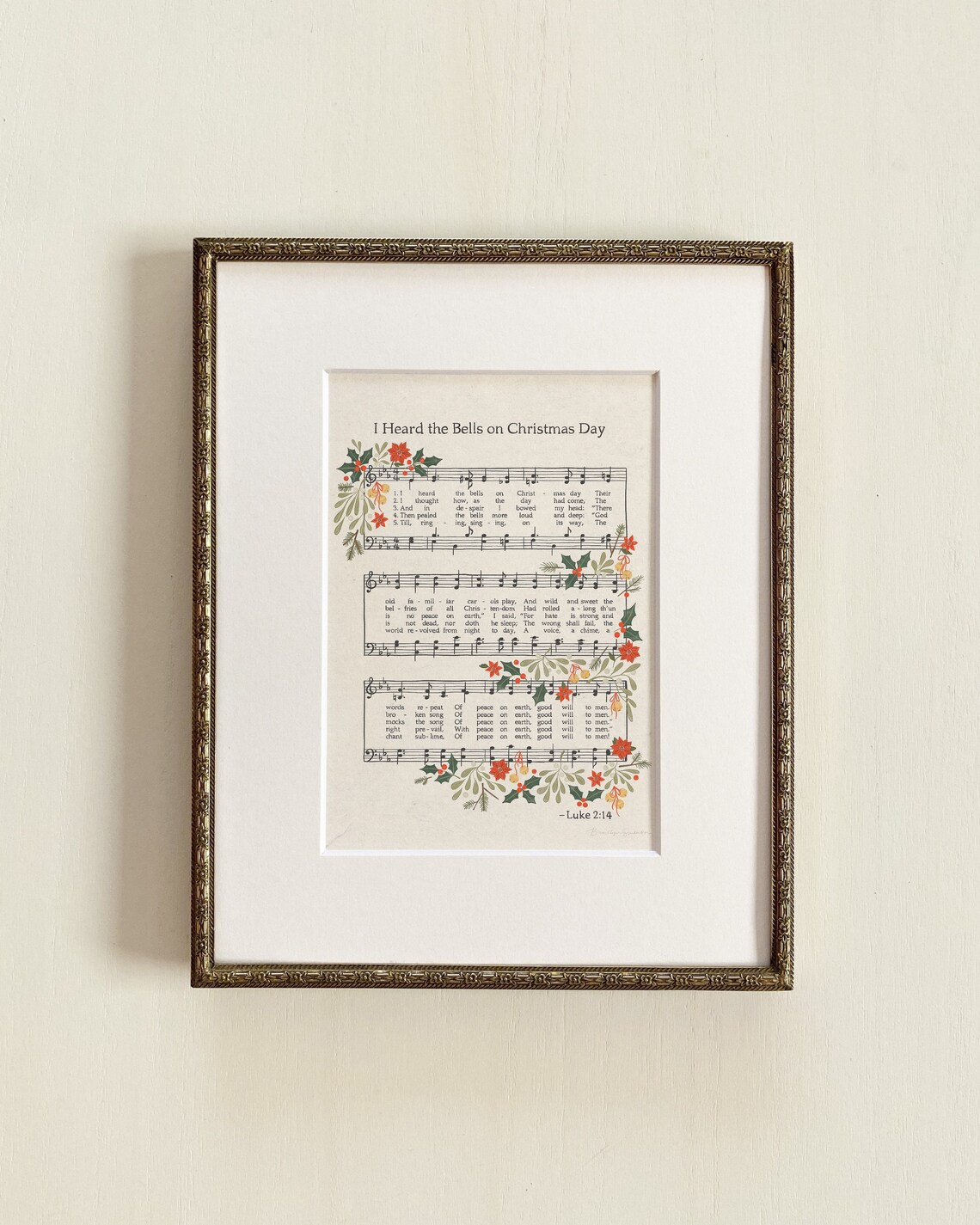 I Heard the Bells Art Print | Christmas Music, Colorful Christmas Decor ...
