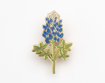 Bluebonnet Flower Hard Enamel Pin – State Flower of Texas