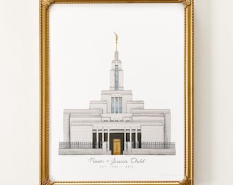 Draper Temple Watercolor Print, Draper Temple, Draper Watercolor Temple, Draper Temple Print, Draper Temple Art, Temple Painting,