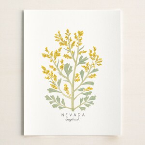 Nevada State Flower Print Nevada State Flower Art, Sagebrush Flower Art ...