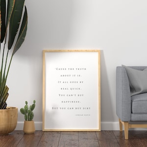 Buy Dirt Song lyrics Digital Print| song lyric wall art| INSTANT digital Download | Country Music | Country Western Decor | Western Wall Art