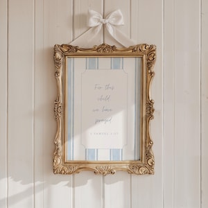 Bible Quote Nursery Decor | Baby Boy Blue Nursery Wall Art | For this child, we have prayed | Nursery Quote Digital Art | Kids Room Decor