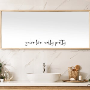you're like, really pretty Mirror Decal | Positive Affirmation Decal | Inspirational Decal| Mirror Quote | Motivational Sticker | Home Decor image 2