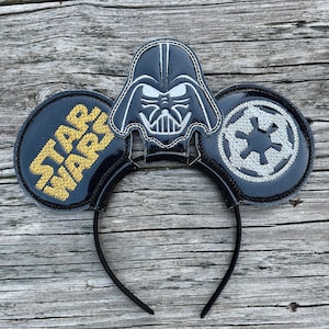 Darth Inspired Embroidered Mouse Ears
