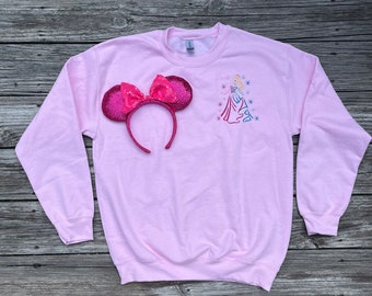 Sleeping princess embroidered sweatshirt