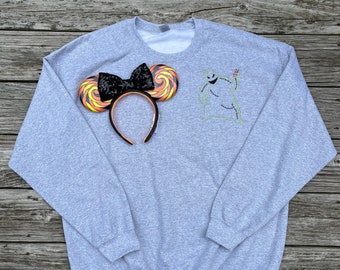 Oogie Man Inspiriertes Besticktes Sweatshirt