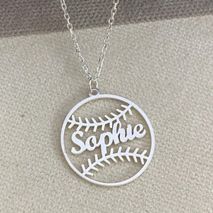 Sport name Jewelry, Softball Necklace, Baseball Necklace, Softball Jewelry,  Softball Team Gift, Softball Coach Gift, symbol pendant