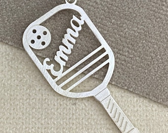 Collier prénom pickleball, design spécial pour les amateurs de sport de tous âges, portez votre propre nom et reflète votre passion pour le pickleball