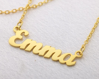 Custom Name Necklace, Sterling Silver Dainty Pendant, Personalized Minimalist Jewelry