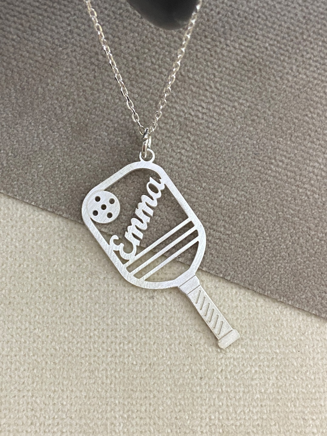 Pickleball Name Necklace, Pickleball Necklace, Pickleball Jewelry, It's