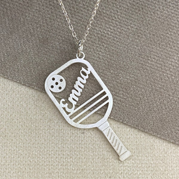 Pickleball Name Necklace, Pickleball Necklace, Pickleball Jewelry, It's a Paddle Necklace, Pickleball Gifts, symbol pendant, Pickle Ball