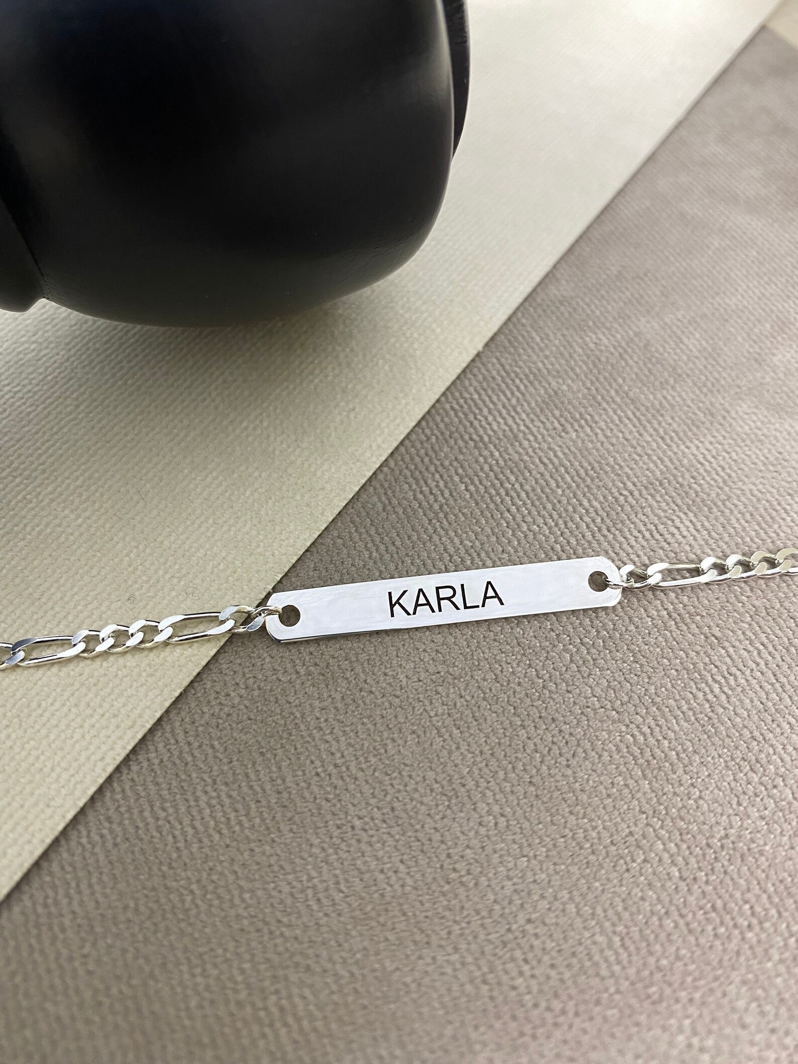 Sterling Silver Custom Bracelet Kids Id Bracelet Men Id | Etsy