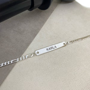 Sterling Silver Custom Bracelet, Kids Id Bracelet, Men Id Bracelet, Coordinates Silver Bar Bracelet, Personalized Name Bracelet