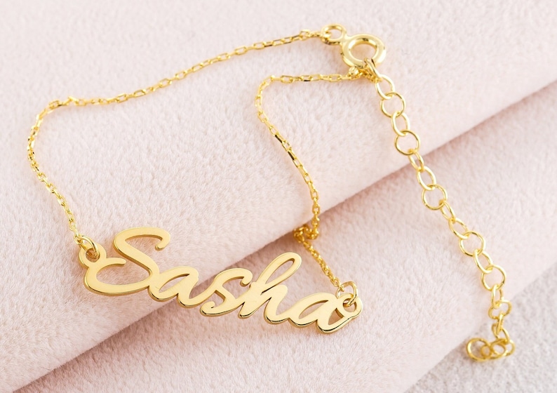 Gold Personalized Name Bracelet, Name Bracelet, Custom Name Anklet, Personalized Name Anklet,