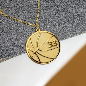 Basketball number pendant, Number Men Necklaces, Number Jewelry, spoor, spore, sport, Lucky Number Necklace, Team sport Number Necklace