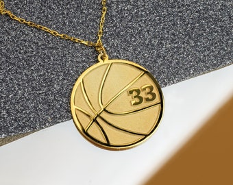 Basketball number pendant, Number Men Necklaces, Number Jewelry, spoor, spore, sport, Lucky Number Necklace, Team sport Number Necklace