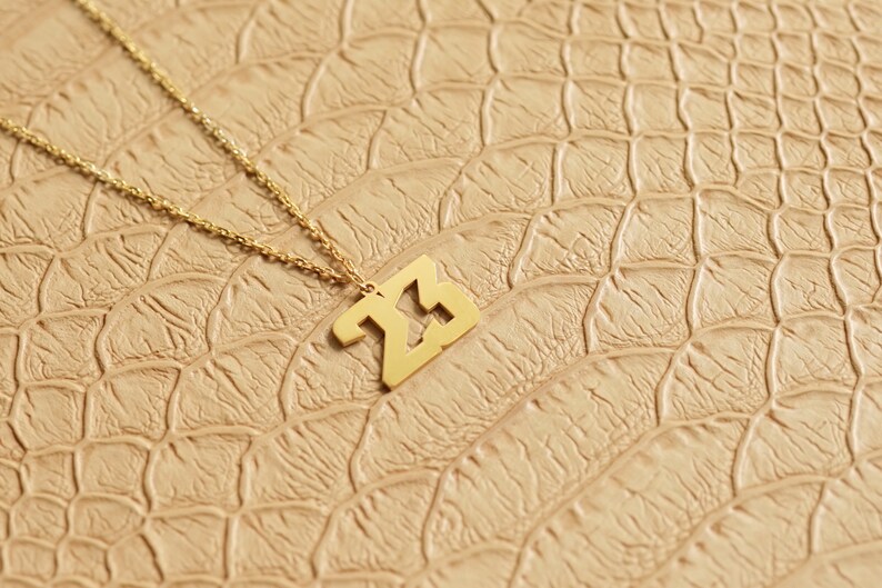 Lucky Number Necklace Sports Team Necklace Anniversary Date Etsy