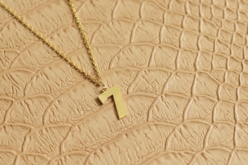 Lucky Number Necklace Sports Team Necklace Anniversary Date Etsy