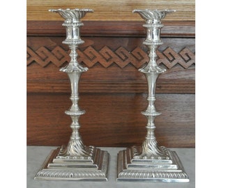 Antique Pair of George III Ebenezer Coker Silver Candlesticks - London 1760's / Home Decor / Country Home / Vintage / Anniversary Gifts