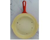 Vintage Griswold No. 6 Cast Iron Red Enamel Skillet Frying Pan Home Decor Decorative Designer Cooking Ware Vintage Frying Pan