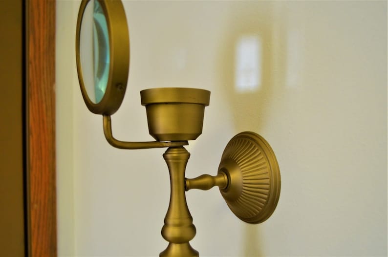 SteamPunk Metal Magnifying Glass Candle Holder Wall Sconce w. Etsy