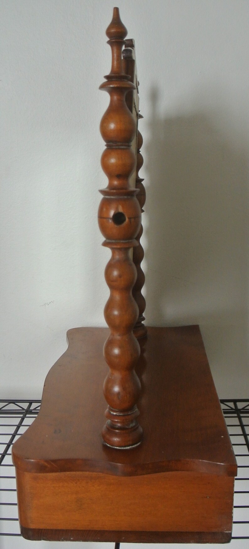 Vintage Wood Shaving Table With Swivel Mirror Etsy