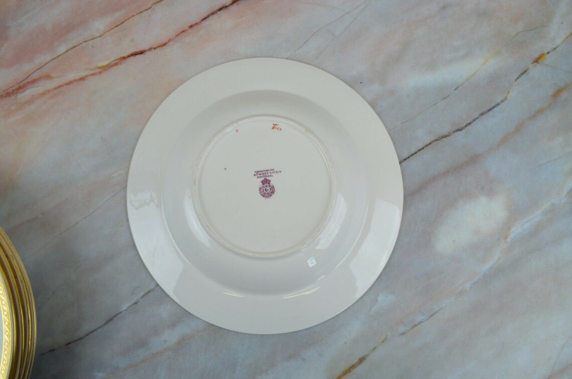 5 Royal Worcester A.T. WILEY &co Ltd MONTREAL Gold Encrusted Etsy