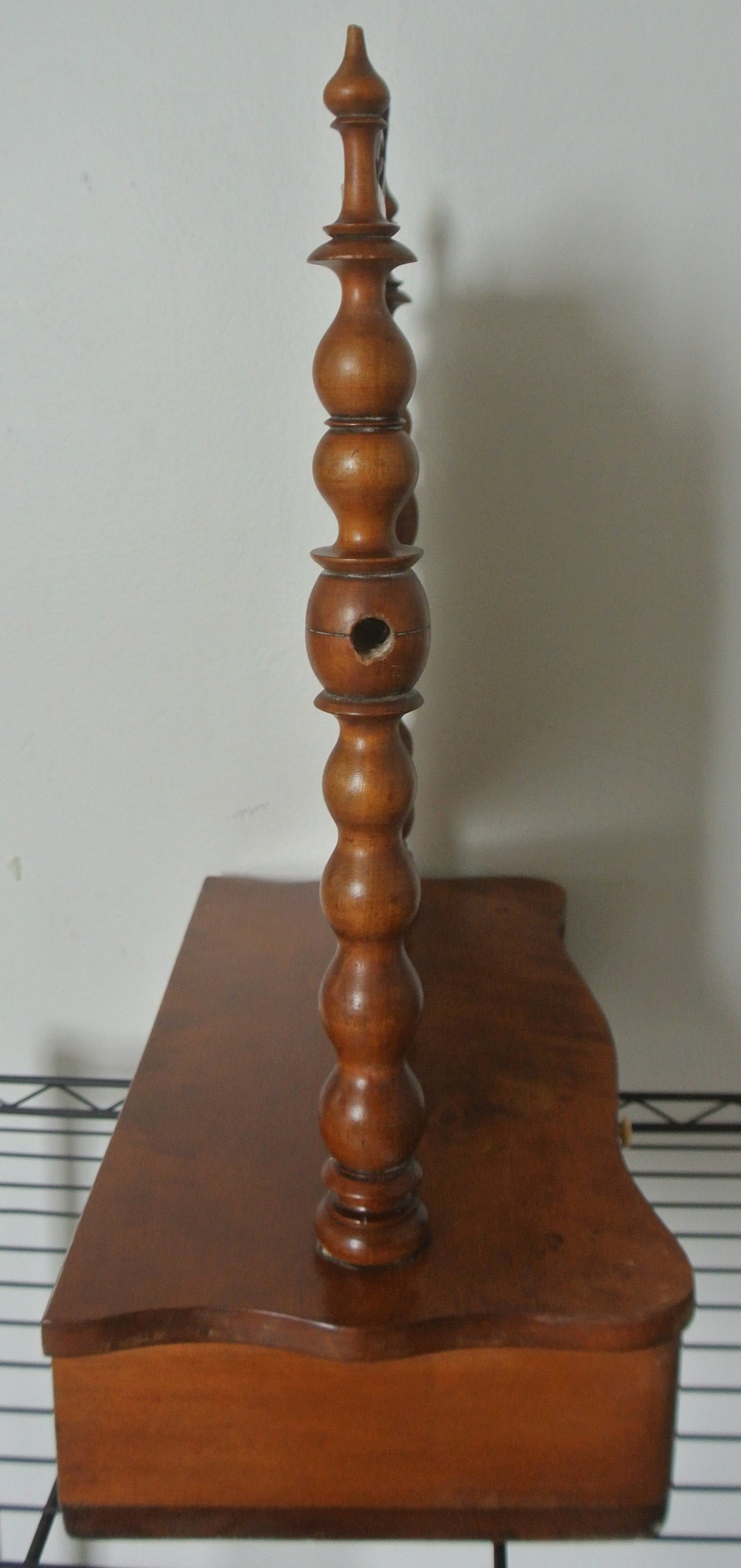 Vintage Wood Shaving Table With Swivel Mirror Etsy