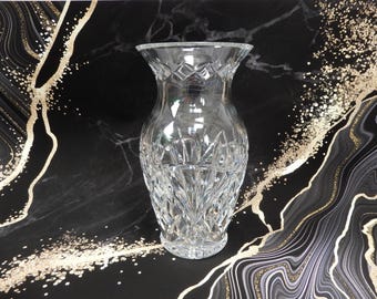 Waterford Crystal Vintage Floral Vase 8"