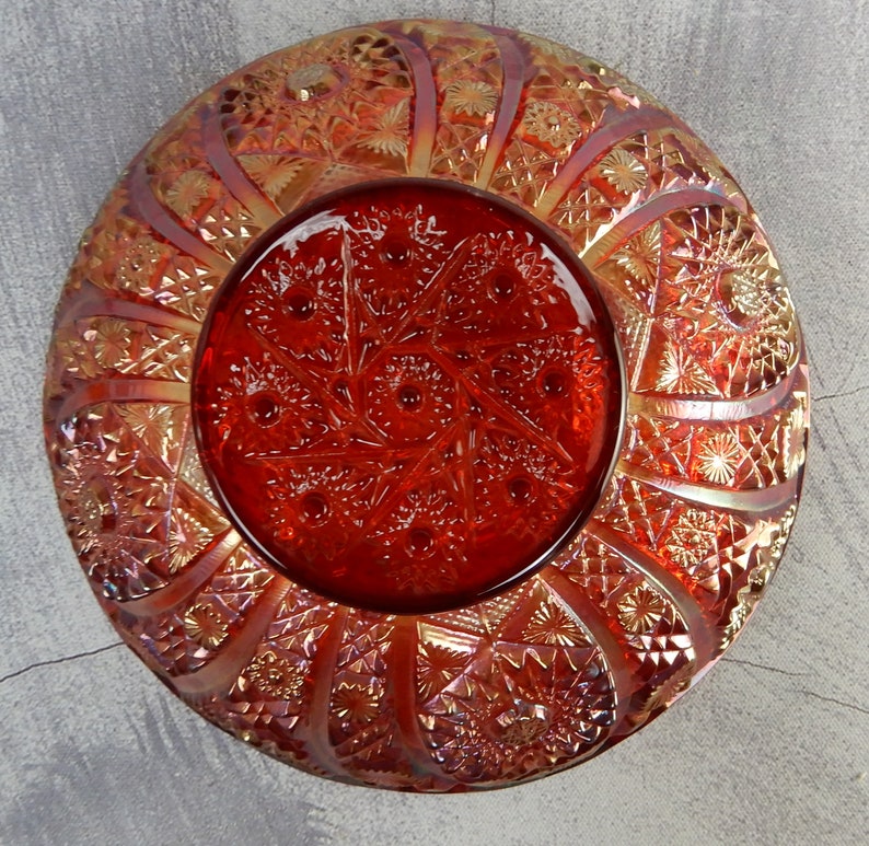 Imperial Glass Company Ohio Daisy & Button Sunset Ruby Red Etsy