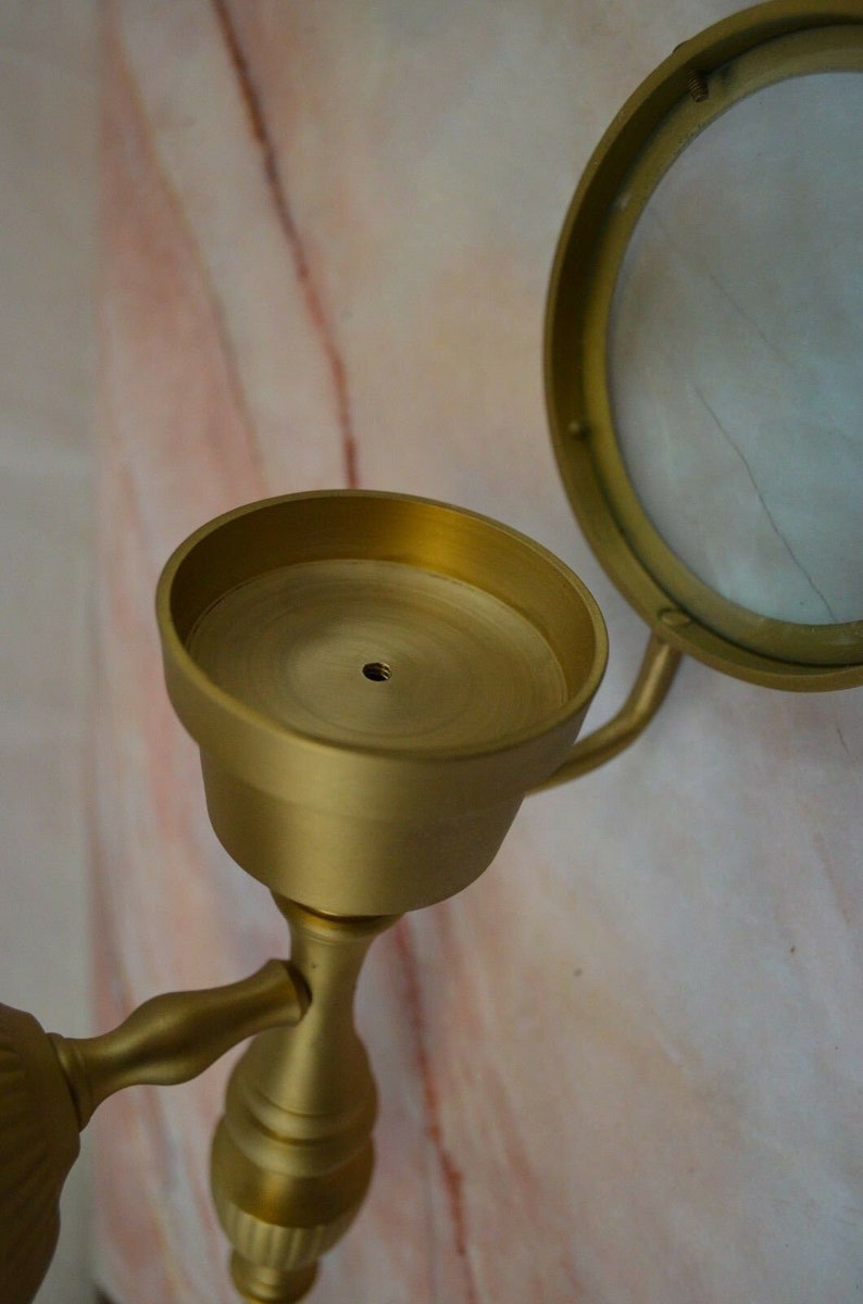 SteamPunk Metal Magnifying Glass Candle Holder Wall Sconce w. Etsy