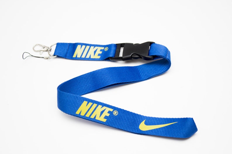 blue nike keychain
