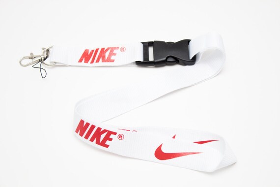 red and white nike lanyard