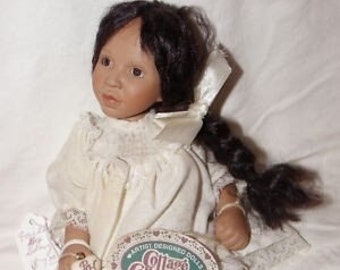 Ganz Cottage Collectables "Faith" Porcelain and cloth 10 inch Doll lt.ed. 1947 of 3000 CC6206 MIB with Certificate and Hang Tag