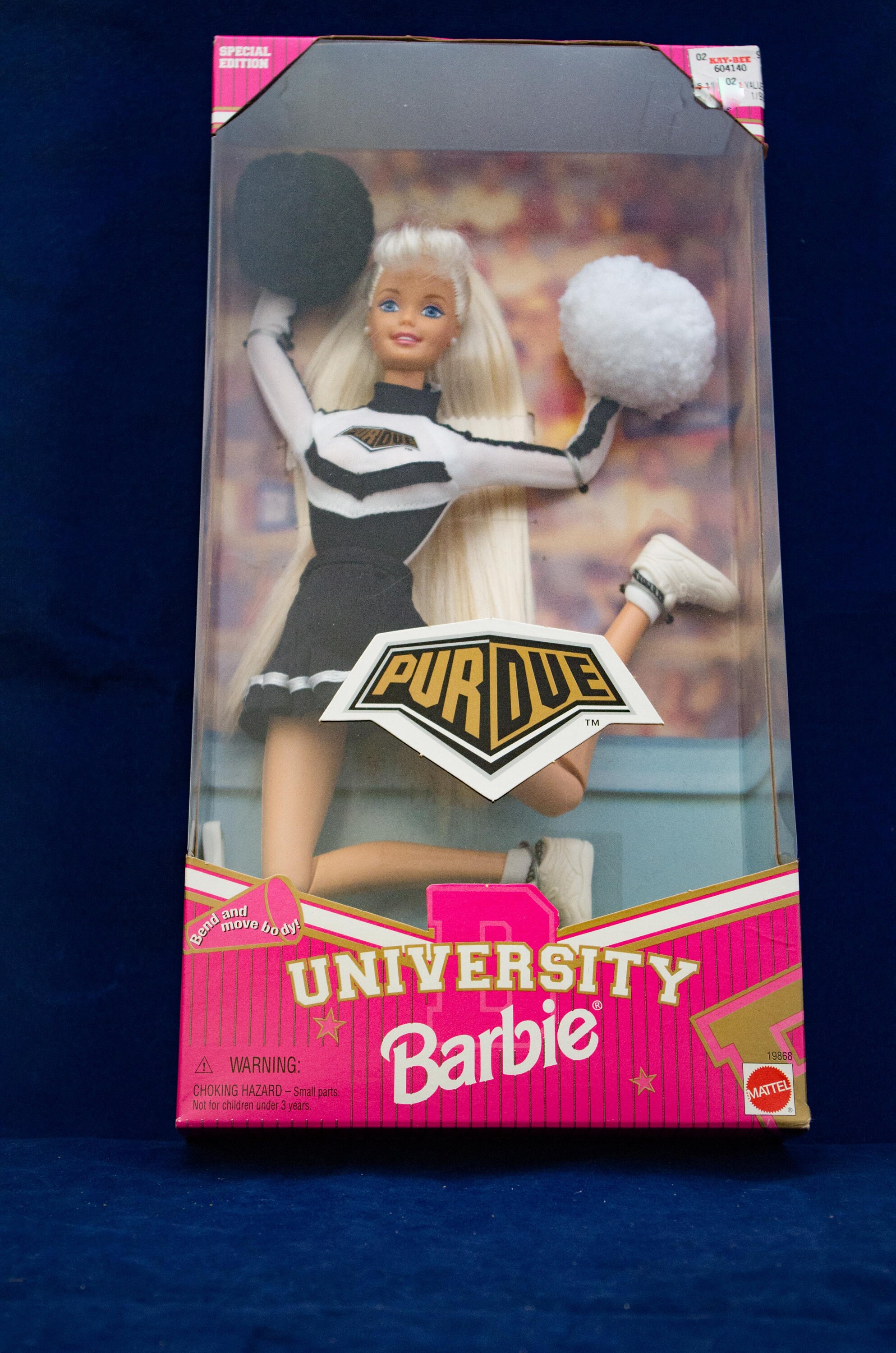 Purdue Barbie Cheerleader by Mattel, 11.5 inch Doll MIB NRFB