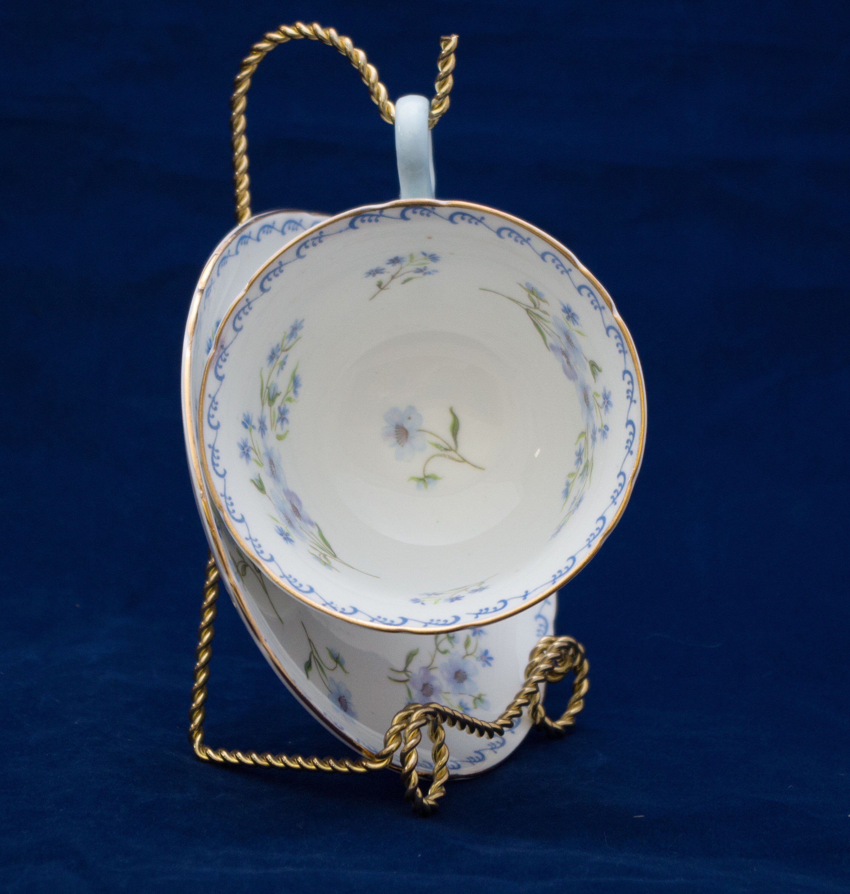 Shelley blue Rock Teacup and Saucer 13428 Etsy