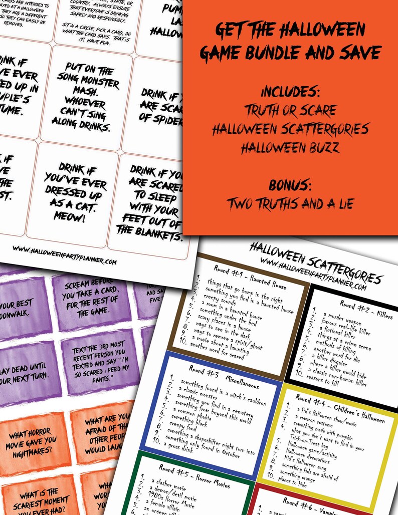 halloween scattergories lists halloween scattergories lists