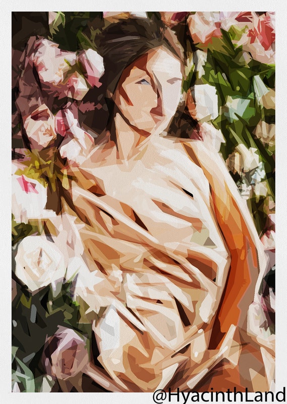 Pregnancy Painting From Photo Custom Pregnant Portrait Art Etsy