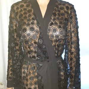 Doudou Sequined Tulle Robe,Sequinz Bridal Robe, Tulle Robe, Black Robe, Wedding Day Robe, New Mum Robe, Photo shoot Robe, Valentines Day