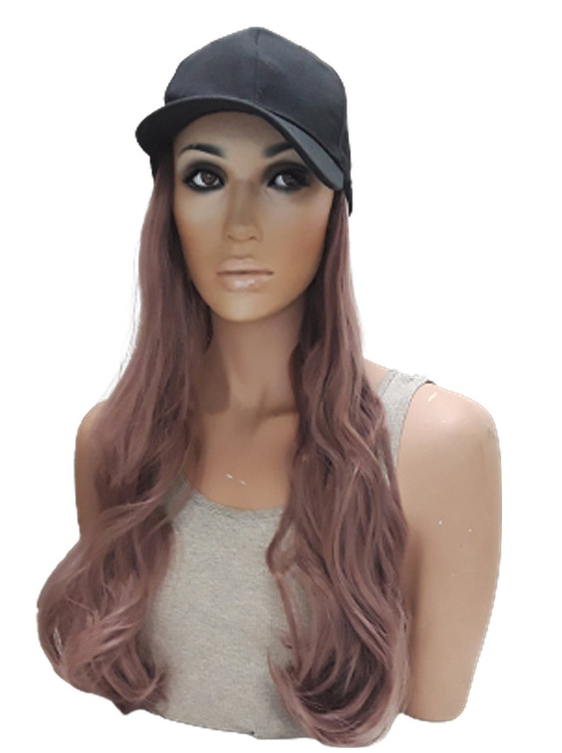 Baseball Cap With Hair Extensions for Women Adjustable Hat Etsy