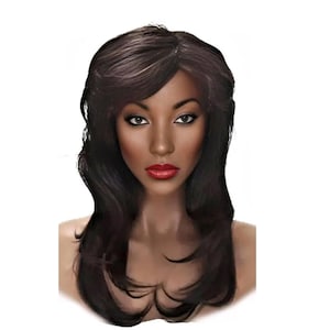 Black Brown Curly Synthetic wig Natural Look Realistic Black Wig for Women, Beauty Luxury Wigs for Everyday Hair Accessories