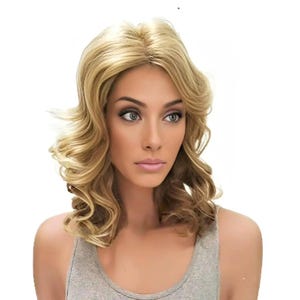 Blonde Wig, Wigs, Bangs, Natural, Curly Hair, Cosplay, Chemo Hair, Blonde